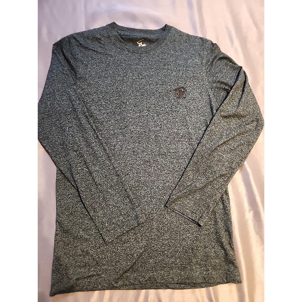 Beverly Hills Polo Club Mens Long Sleeve T-Shirt Gray Heather Small BHPC Logo